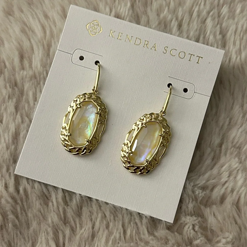 Kendra Scott Gold Dani Figaro Frame Drop Earrings